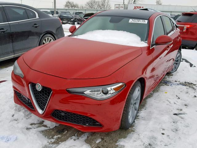 ZARFAEDN1J7594266 - 2018 ALFA ROMEO GIULIA Q4 RED photo 2