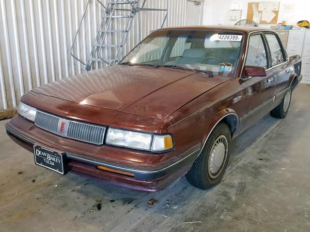 1G3AL54R3L6362892 - 1990 OLDSMOBILE CUTLASS CI MAROON photo 2