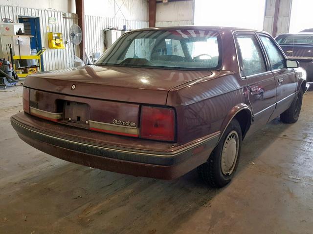 1G3AL54R3L6362892 - 1990 OLDSMOBILE CUTLASS CI MAROON photo 4
