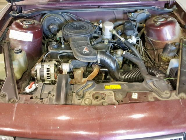 1G3AL54R3L6362892 - 1990 OLDSMOBILE CUTLASS CI MAROON photo 7