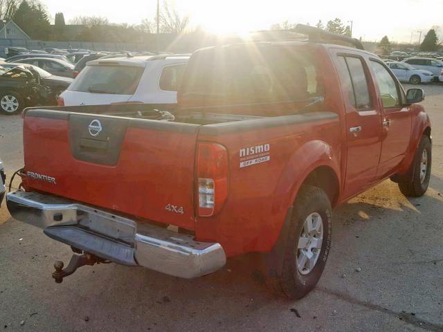 1N6AD07WX7C431809 - 2007 NISSAN FRONTIER C RED photo 4