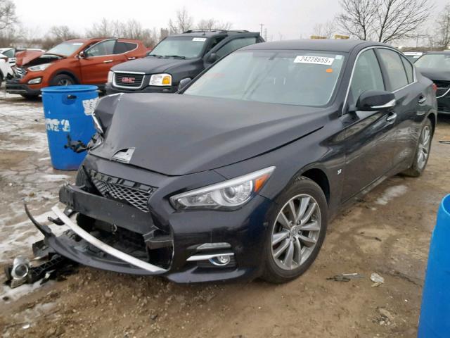 JN1BV7AR5EM699130 - 2014 INFINITI Q50 BASE BLACK photo 2