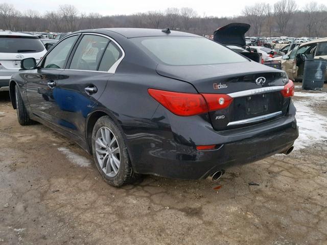 JN1BV7AR5EM699130 - 2014 INFINITI Q50 BASE BLACK photo 3