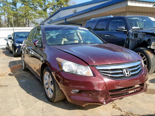 1HGCP3F86CA036301 - 2012 HONDA ACCORD EXL BURGUNDY photo 1