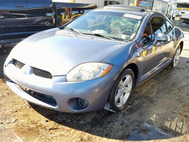 4A3AK24F67E016593 - 2007 MITSUBISHI ECLIPSE GS BLUE photo 2