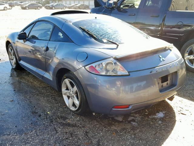 4A3AK24F67E016593 - 2007 MITSUBISHI ECLIPSE GS BLUE photo 3