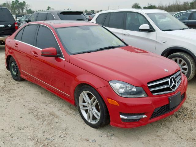 WDDGF4HB1EA948487 - 2014 MERCEDES-BENZ C 250 RED photo 1