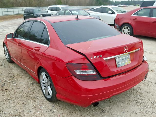 WDDGF4HB1EA948487 - 2014 MERCEDES-BENZ C 250 RED photo 3