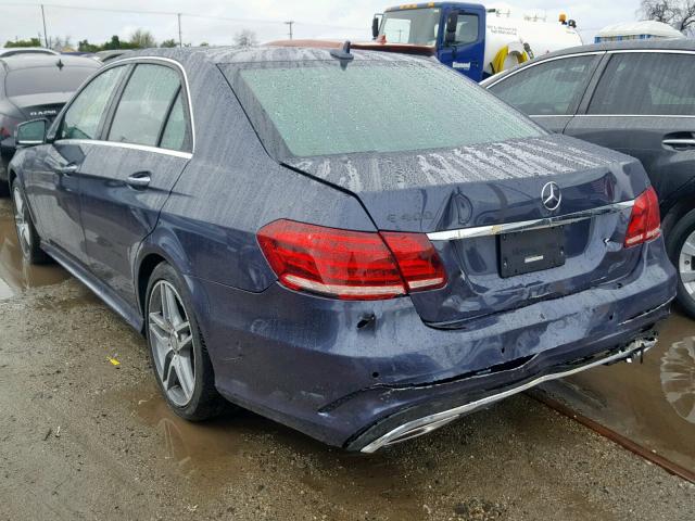 WDDHF6FB4GB257292 - 2016 MERCEDES-BENZ E 400 BLUE photo 3