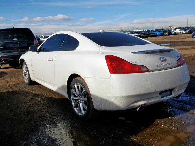 JN1CV6EL0DM980139 - 2013 INFINITI G37 WHITE photo 3