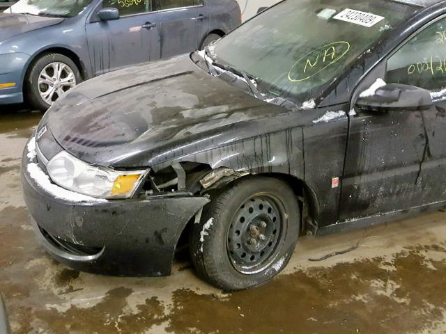 1G8AJ52F54Z218608 - 2004 SATURN ION LEVEL BLACK photo 9