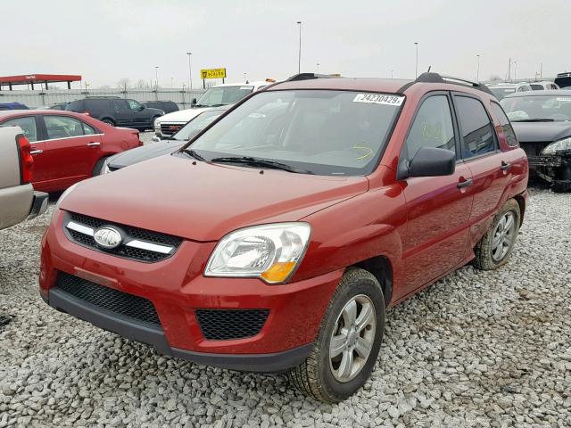 KNDKG3A48A7727998 - 2010 KIA SPORTAGE L RED photo 2