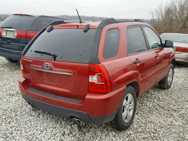 KNDKG3A48A7727998 - 2010 KIA SPORTAGE L RED photo 4