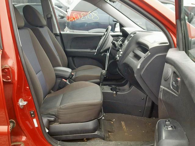 KNDKG3A48A7727998 - 2010 KIA SPORTAGE L RED photo 5