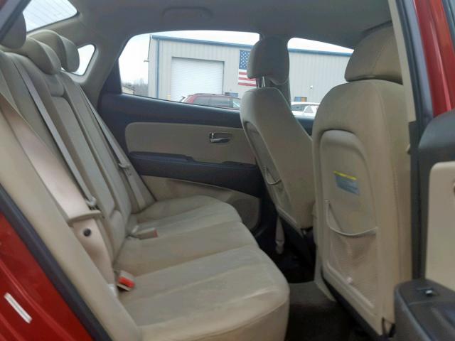 KMHDU4AD2AU842570 - 2010 HYUNDAI ELANTRA RED photo 6