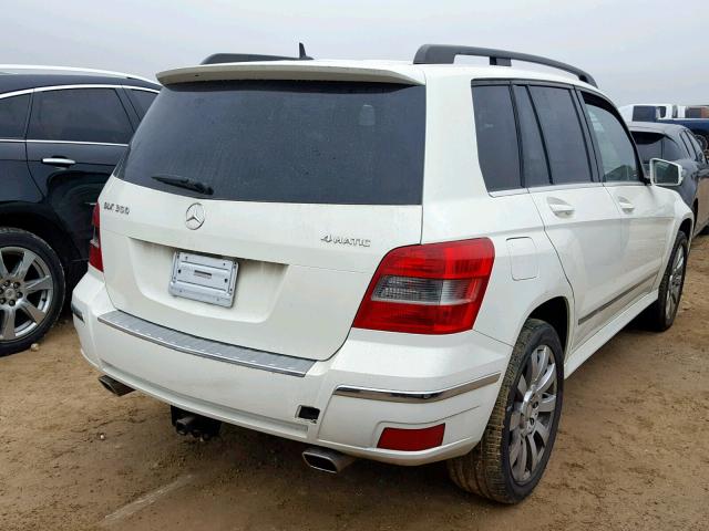 WDCGG8HB7BF651229 - 2011 MERCEDES-BENZ GLK 350 4M WHITE photo 4