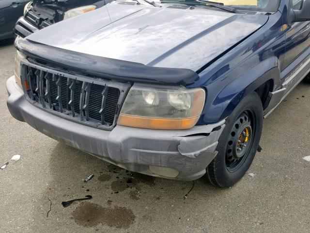 1J4GW48N3YC421350 - 2000 JEEP GRAND CHER BLUE photo 9