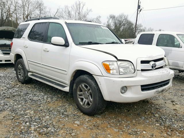 5TDZT38A85S262785 - 2005 TOYOTA SEQUOIA LI WHITE photo 1