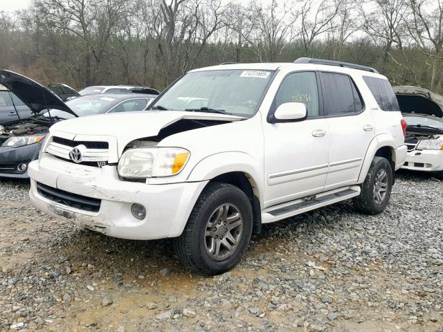 5TDZT38A85S262785 - 2005 TOYOTA SEQUOIA LI WHITE photo 2