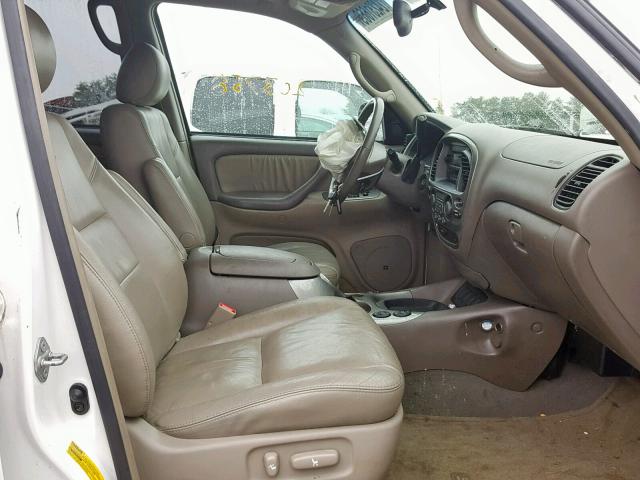 5TDZT38A85S262785 - 2005 TOYOTA SEQUOIA LI WHITE photo 5