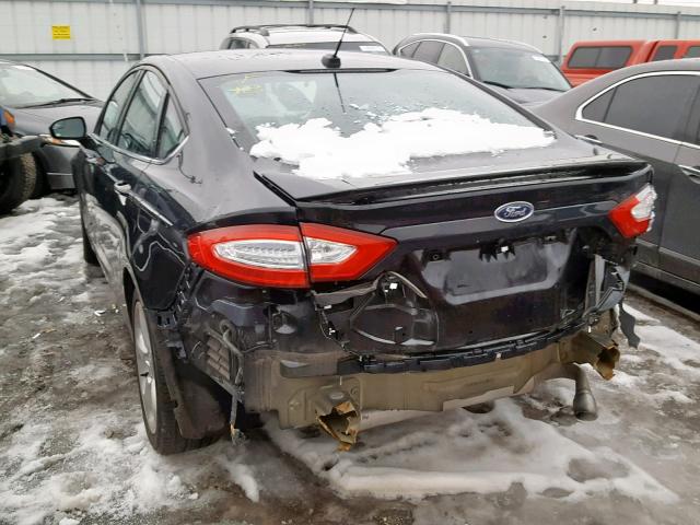 3FA6P0HD6FR289655 - 2015 FORD FUSION SE BLACK photo 3