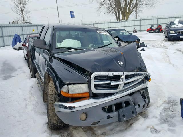 1D7HG48N94S654730 - 2004 DODGE DAKOTA QUA BLACK photo 1