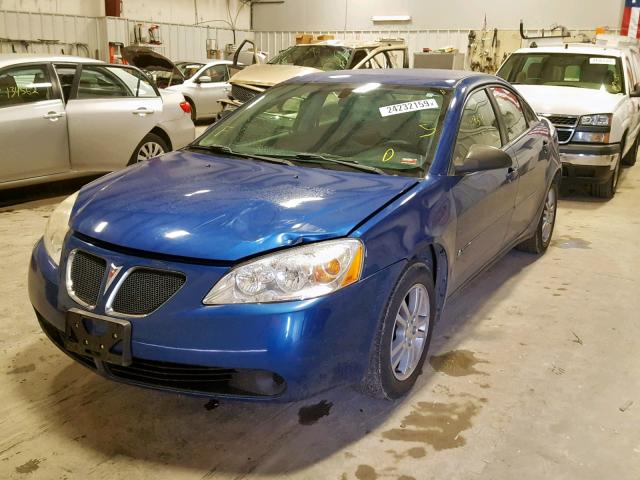 1G2ZF57B464282420 - 2006 PONTIAC G6 SE BLUE photo 2