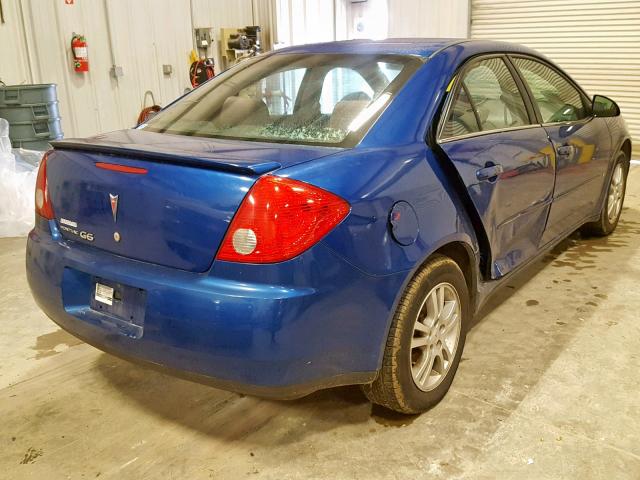 1G2ZF57B464282420 - 2006 PONTIAC G6 SE BLUE photo 4