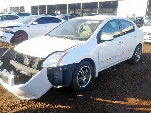 3N1AB6AP6CL784871 - 2012 NISSAN SENTRA 2.0 WHITE photo 2