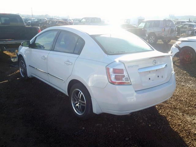 3N1AB6AP6CL784871 - 2012 NISSAN SENTRA 2.0 WHITE photo 3