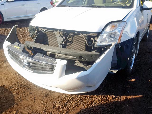 3N1AB6AP6CL784871 - 2012 NISSAN SENTRA 2.0 WHITE photo 9