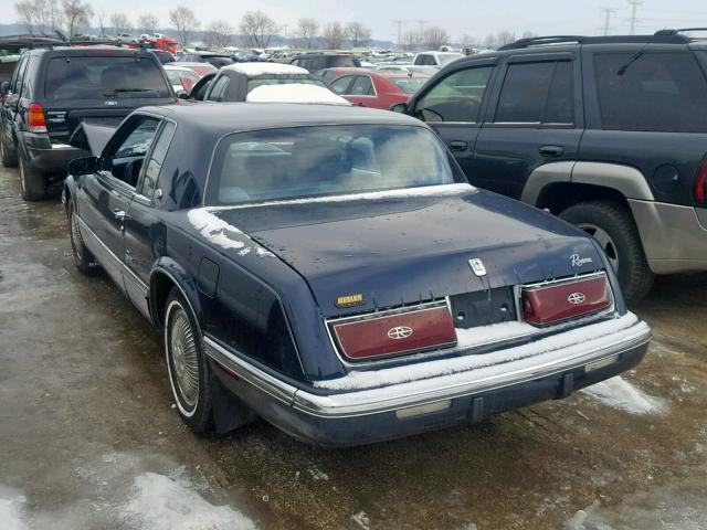 1G4EZ13C4LU402653 - 1990 BUICK RIVIERA BLUE photo 3