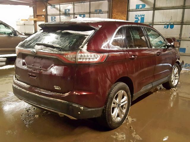 2FMPK4J99HBC67737 - 2017 FORD EDGE SEL MAROON photo 4