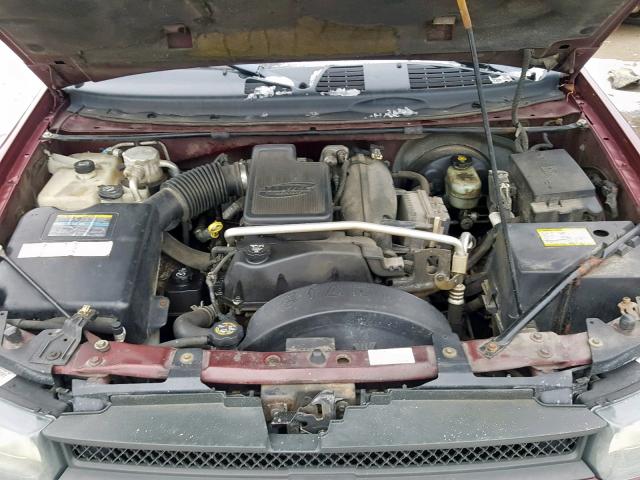 1GNET16S546202869 - 2004 CHEVROLET TRAILBLAZE BURGUNDY photo 7