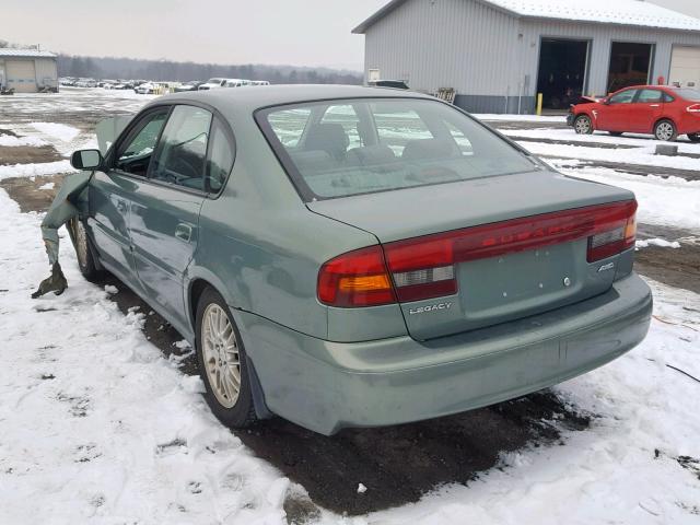 4S3BE625447203394 - 2004 SUBARU LEGACY L S GREEN photo 3