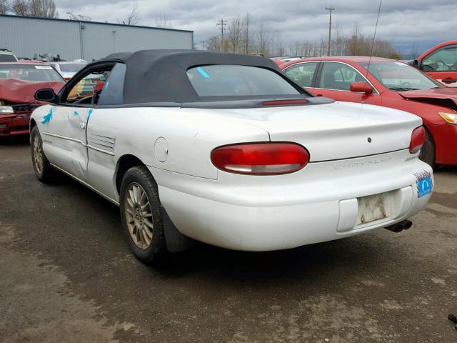 3C3EL55H1TT320996 - 1996 CHRYSLER SEBRING JX WHITE photo 3