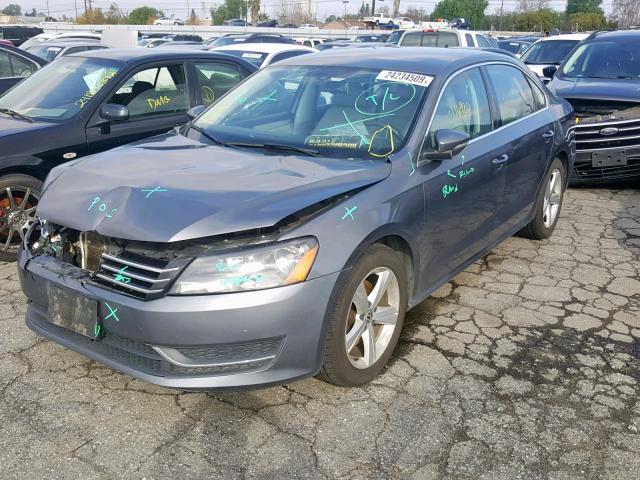 1VWBP7A39CC040180 - 2012 VOLKSWAGEN PASSAT SE GRAY photo 2