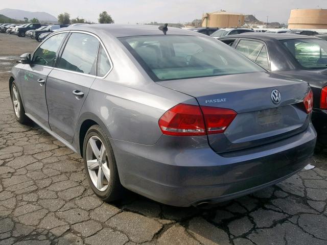 1VWBP7A39CC040180 - 2012 VOLKSWAGEN PASSAT SE GRAY photo 3