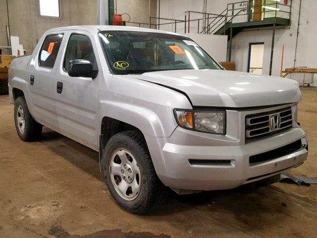 2HJYK16207H528652 - 2007 HONDA RIDGELINE SILVER photo 1