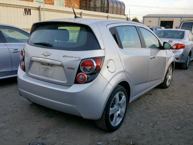 1G1JE6SB5E4213123 - 2014 CHEVROLET SONIC LTZ SILVER photo 4