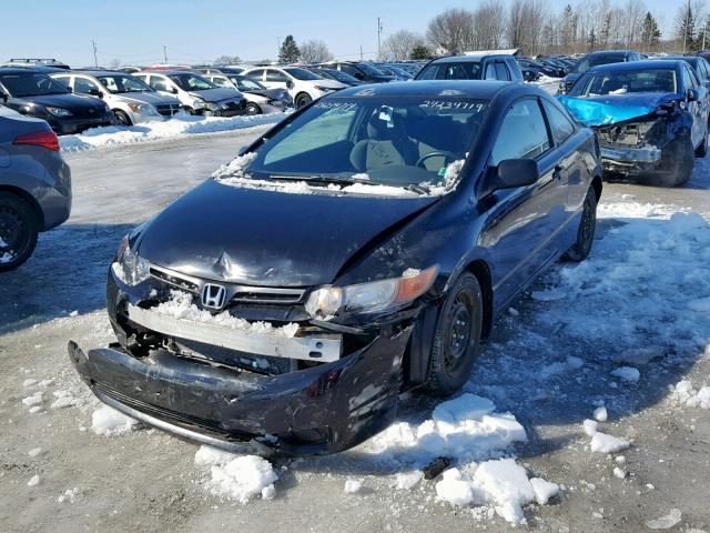 2HGFG12288H010472 - 2008 HONDA CIVIC DX BLACK photo 2