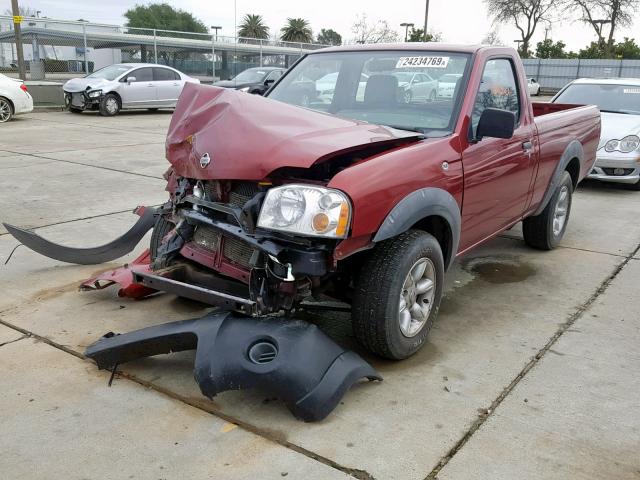 1N6DD21S51C316296 - 2001 NISSAN FRONTIER X RED photo 2