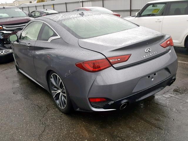 JN1EV7EK0HM362010 - 2017 INFINITI Q60 PREMIU GRAY photo 3