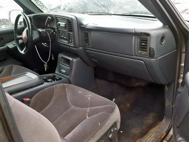 2GTEC19T221367893 - 2002 GMC NEW SIERRA GRAY photo 5