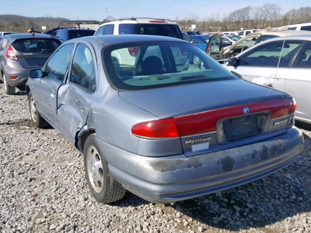 1MEFM653XXK604897 - 1999 MERCURY MYSTIQUE G BLUE photo 3