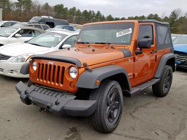 1J4GA2D19AL212173 - 2010 JEEP WRANGLER S ORANGE photo 2