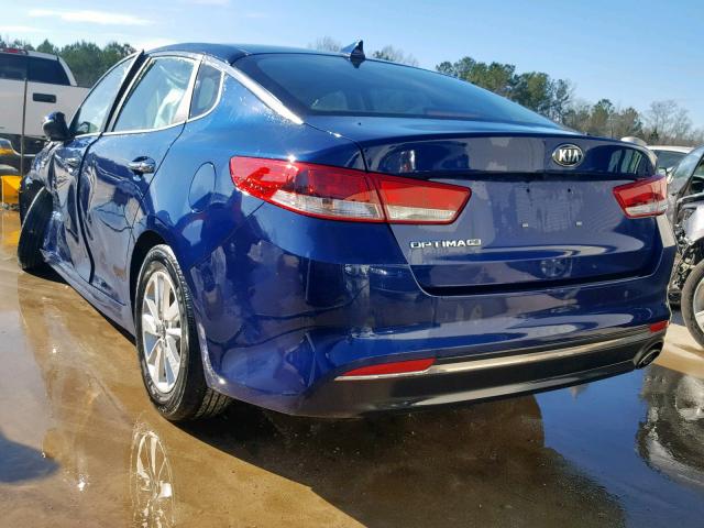 5XXGT4L30JG214389 - 2018 KIA OPTIMA LX BLUE photo 3