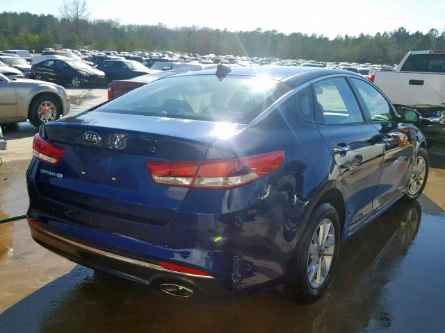 5XXGT4L30JG214389 - 2018 KIA OPTIMA LX BLUE photo 4