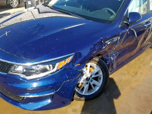 5XXGT4L30JG214389 - 2018 KIA OPTIMA LX BLUE photo 9