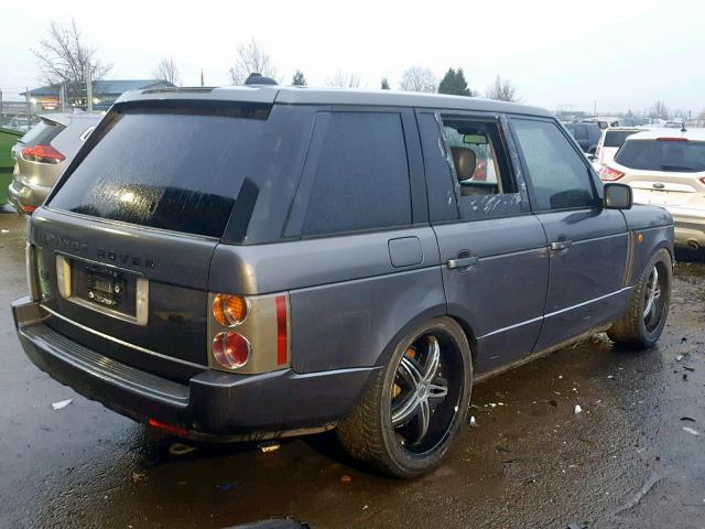 SALME11475A184938 - 2005 LAND ROVER RANGE ROVE GRAY photo 4